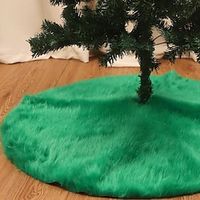 Christmas Plush Tree Skirt Embroidered Snowflake Sequin Christmas Tree Skirt Home Decoration Livingroom Bedroom miniinthebox - thumbnail