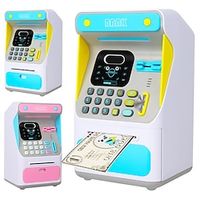 Mini ATM Money Bank with Electronic Lock Face Recognition Auto Scroll Paper Money Coin For Kids Teens Boys Girls SAL miniinthebox