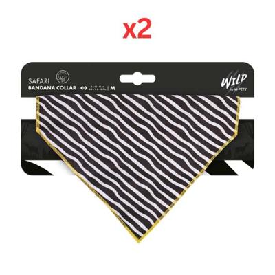 M-Pets Wild Safari Bandana Collar Medium (Pack of 2)