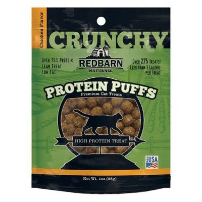 Redbarn Cat Protein Puffs Chicken Cat Treats 1Oz / 28gm Redbarn Cat Protein Puffs Chicken Cat Treats 1Oz / 28gm
