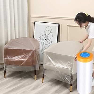 200cm Dustproof Cloth Covering Dustproof Furniture Protection Disposable Plastic Film Household Bed Sofa Dust Cover Cloth Lightinthebox