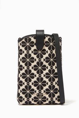 North South Crossbody Bag in Spade Flower Jacquard