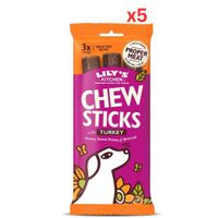 Lily'S Kitchen Dog Chew Sticks W/ Turkey Dog Treats (120G) (Pack Of 5) - thumbnail