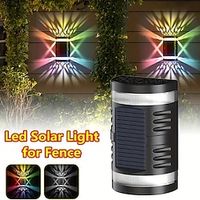 Solar Wall Light Outdoor LED Solar Garden Decor Wall Lights Large Size Solar Fence Lights Waterproof Landscape Lights Step Stair Decks Sunlight for Garden Balcony Courtyard Lightinthebox - thumbnail