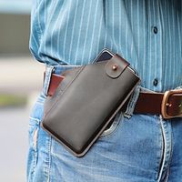 Crazy Horse Genuine Leather Mobile Phone Waist Bag Waist Outdoor Sports First Layer Cowhide Mobile Phone Bag Lightinthebox