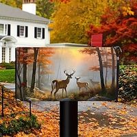 1pcs Mailbox Cover Winter Cardinal Birds Mailbox Cover Magnetic Mailbox Wrap Post Letter Box Cover Garden Home Christmas Decoration Standard Size. Lightinthebox - thumbnail