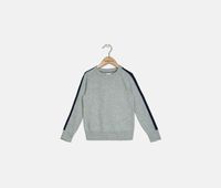 Kids Boys Long Sleeve Colorblock Sweater  Grey/Navy - thumbnail