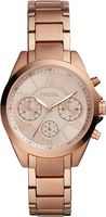 Fossil Women's BQ3036 Justine Analog Display Quartz Rose Gold Watch, Rose Gold, Chronograph