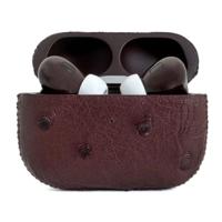 Customized Apple AirPods Pro 3 Leather Ostrich Berry Red