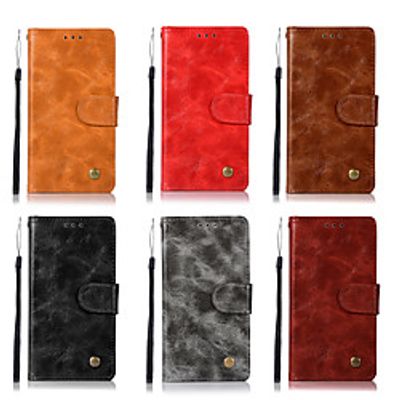 Phone Case For ZTE Full Body Case Leather Wallet Card ZTE Zmax Pro ZTE Blade Z Max(ZTE Blade Z Max Z982) ZTE Blade V8 ZTE Blade V7 Lite ZTE AXON 7 Wallet Card Holder with Stand Solid Color Hard PU miniinthebox
