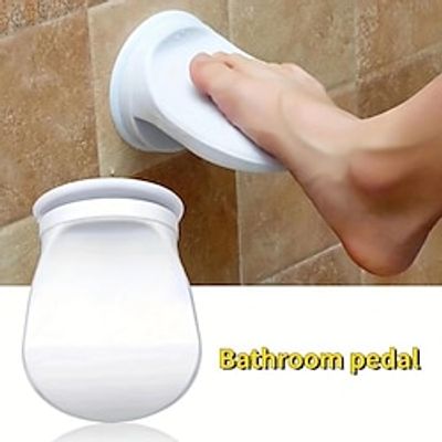1pc Shower Foot Rest, Wall Mounted Footstool Step, Bathroom Shower Foot Pedal, Plastic Shower Step With Suction Cup, Bathroom Accessories Lightinthebox