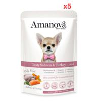 Amanova Wet Adult Tasty Salmon Turkey - 100G (Pack Of 5)