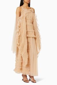 Romance Ruched Point D'Esprit Midi Dress