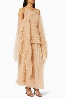 Romance Ruched Point D'Esprit Midi Dress - thumbnail