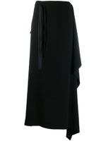 McQ Alexander McQueen midi draped skirt - Black - thumbnail