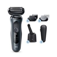 Braun Wet and Dry Electric Shaver | Series 6 | SmartCare Center | SHAVER60-N7650CC | Gray Color - thumbnail