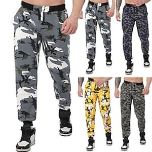 Men's Sweatpants Joggers Camo Pants Pocket Camouflage Comfort Breathable Outdoor Daily Going out Fashion Casual Yellow Army Green Lightinthebox