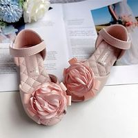 Girls' Sandals Dress Shoes Princess Shoes Microfiber Little Kids(4-7ys) Wedding Daily Flower Ivory Pink Summer Spring Lightinthebox - thumbnail