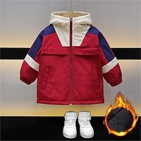 Kids Unisex Hoodie Jacket Outerwear Solid Color Long Sleeve Coat Outdoor Adorable Daily claret Green Spring Fall 7-13 Years Lightinthebox - thumbnail