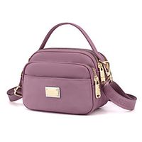 Women's Bags Oxford Cloth Nylon Top Handle Bag Zipper Daily Outdoor 2021 Tote Handbags Purple Yellow Light Purple Sky Blue Lightinthebox - thumbnail