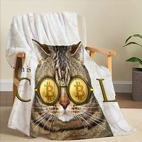 Large Fleece Throw Blanket for Couch, Sofa and Bed, Soft Blankets and Warm Throws, Cozy, Plush, Lightweight, Animals Cats Lightinthebox - thumbnail