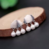 S925 Cloud Raindrop Pearl Earrings