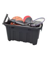 Tactix 45L Heavy Duty Storage Box 60.5 x 38.3 x 32.5 cm Black