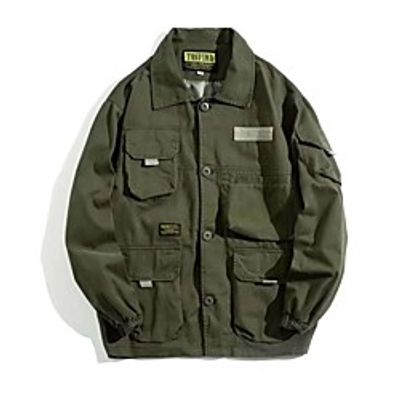 Men's Bomber Jacket Military Tactical Jacket Autumn  Fall Spring Summer Outdoor Quick Dry Lightweight Breathable Sweat wicking Jacket Top Fishing Climbing Running ArmyGreen Black khaki Lightinthebox