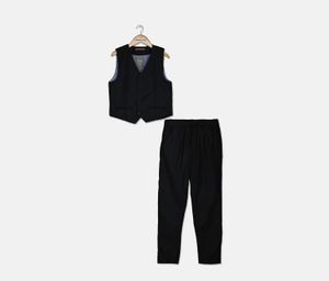 Boys 2-Pieces Vest & Pants Set  Black