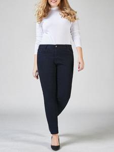 High Waist Pocket Stretch Jeans