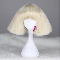 Synthetic Wig lady gaga Straight Bob Wig Short Dark Brown Silver grey Dark Blonde Pink Green Synthetic Hair 12 inch Women's Comfy Fluffy Red Pink miniinthebox - thumbnail