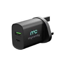 Mycandy Travel Charger with Dual Port 3.4A, Black