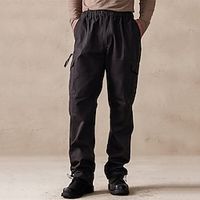 Men's Cargo Pants Cargo Trousers Button Multi Pocket Straight Leg Plain Comfort Breathable Casual Daily Holiday Sports Fashion Black Brown Lightinthebox - thumbnail