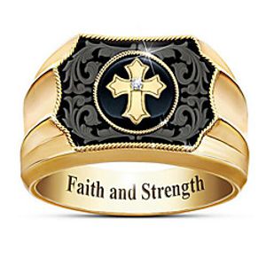 Band Ring Mixed Color Gold Alloy Cross Punk 1pc 7 8 9 10 11 / Men's miniinthebox