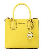 Michael Kors Mercer Medium Daffodil Pebble Leather Messenger Crossbody Bag Purse - 68540