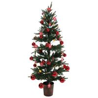 Alina Christmas Tree With Pot Stand, Green & White - 150 cms