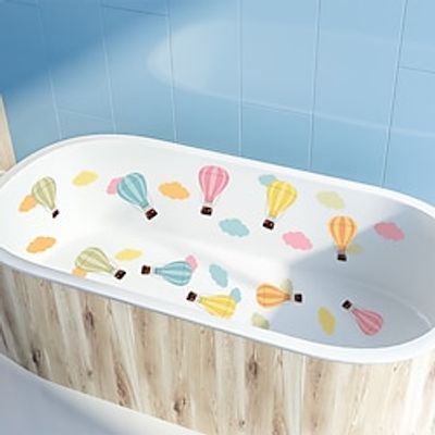 6pcs Cartoon Graphic Bathtub Sticker, Waterproof Frosted Bathtub Sticker, Self-adhesive Removable Bathtub Wall Decals, Bathroom Toilet Decorative Adhesive Sticker, Bathroom Decor. miniinthebox