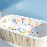 6pcs Cartoon Graphic Bathtub Sticker, Waterproof Frosted Bathtub Sticker, Self-adhesive Removable Bathtub Wall Decals, Bathroom Toilet Decorative Adhesive Sticker, Bathroom Decor. miniinthebox - thumbnail