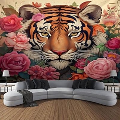 Wild Animals Hanging Tapestry Wall Art Large Tapestry Mural Decor Photograph Backdrop Blanket Curtain Home Bedroom Living Room Decoration miniinthebox