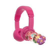 BuddyPhones Play+ Kids Wireless Bluetooth Headphones, Rose Pink