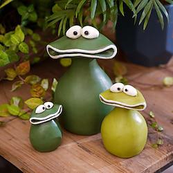 Frog Garden Statue - Happy Frog family Statue for Home Garden Patio Frog Decoration, Garden Frogs Decoration Sculpture Frog Figurine for Fairy Sculptures Ornaments for Garden Lightinthebox