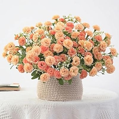 1pc 20 Heads Artificial Flowers, Fake Hydrangeas, Wedding Routes Silk Flowers Vase For Home Furnishings Hotel Decorations Valentine's Day Gifts Mother's Day Gifts Birthday Gifts miniinthebox