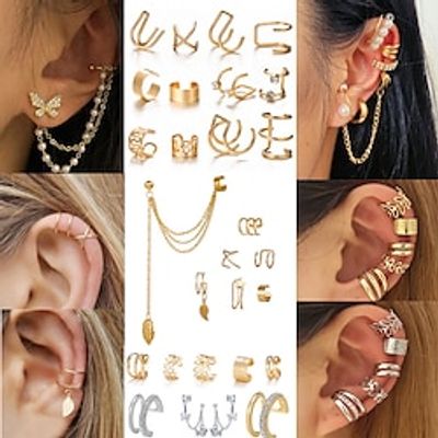Europe and the United States cross-border new pearl ear clip men's and women's earrings non-piercing false cartilage earrings earrings jewelry Lightinthebox