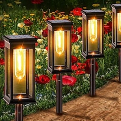 LED Outdoor Solar Street Light Waterproof IP65 Solar Garden Decorative Light Landscape Lighting for Yard Lawn Patio Walkway miniinthebox