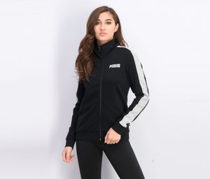 Womens Puma Contrast Full Zip Jacket  Grey/Black