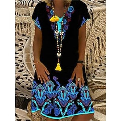 Women's Casual Dress Summer Dress Print Dress Floral Button Print V Neck Midi Dress Active Fashion Outdoor Daily Short Sleeve Loose Fit Blue Orange Summer Spring S M L XL Lightinthebox Women's Casual Dress Summer Dress Print Dress Floral Button Print V Neck Midi Dress Active Fashion Outdoor Daily Short Sleeve Loose Fit Blue Orange Summer Spring S M L XL Lightinthebox