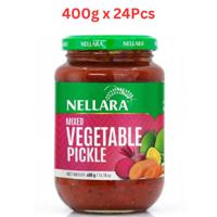 Nellara Mixed Vegetable Pickle 400g Glass Jar (Pack of 24)