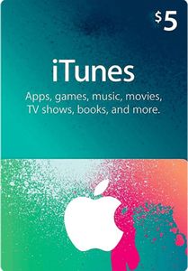 $5 USA Apple iTunes Gift Card (Instant E-mail Delivery)