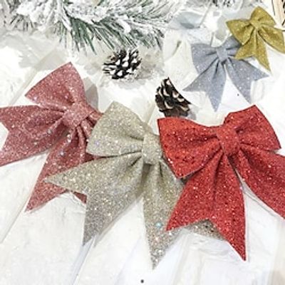Christmas Bow Pearl Cotton Gold Powder Bow Christmas Tree Decoration Hotel Mall Ktv Decoration Supplies miniinthebox