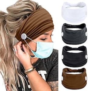 4PCS Wide Headbands for Women Black Stylish Head Wraps Boho Thick Hairbands Large African Sport Yoga Turban Headband Hair Accessories Lightinthebox